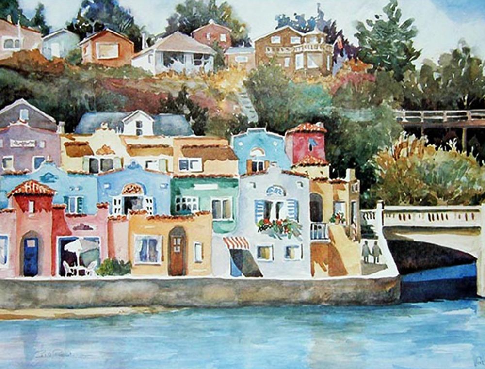 Capitola Patchwork – Lithographic Print – 14x22.5 Inches